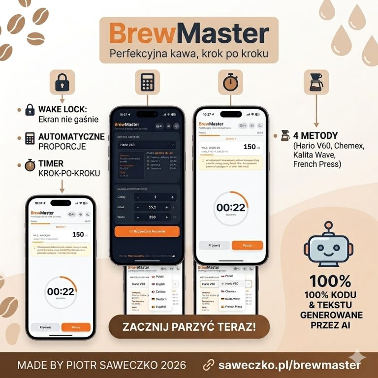 Zrobiłem apkę, która ułatwia wejście w świat kawy przelewowej. Poznajcie BrewMastera 1 og image